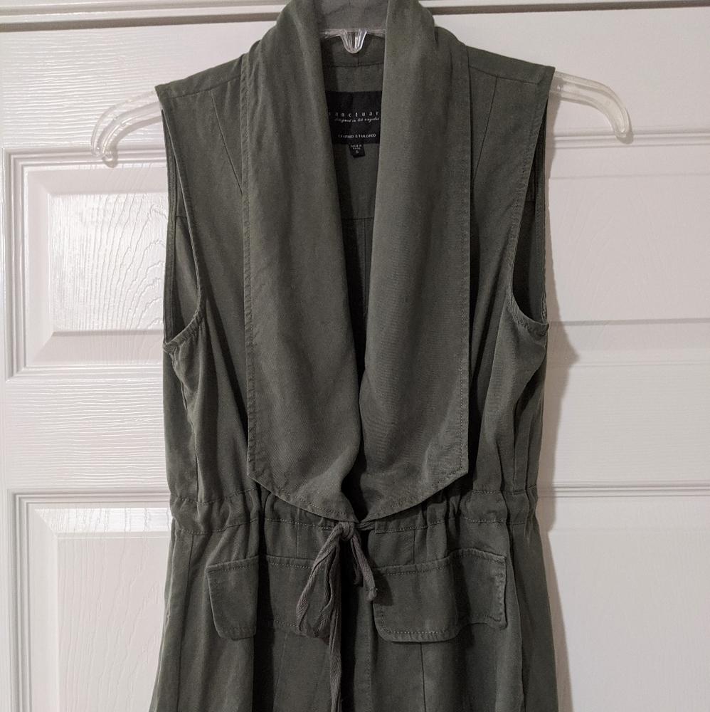 Sanctuary Army Green Vest Small Anthropologie